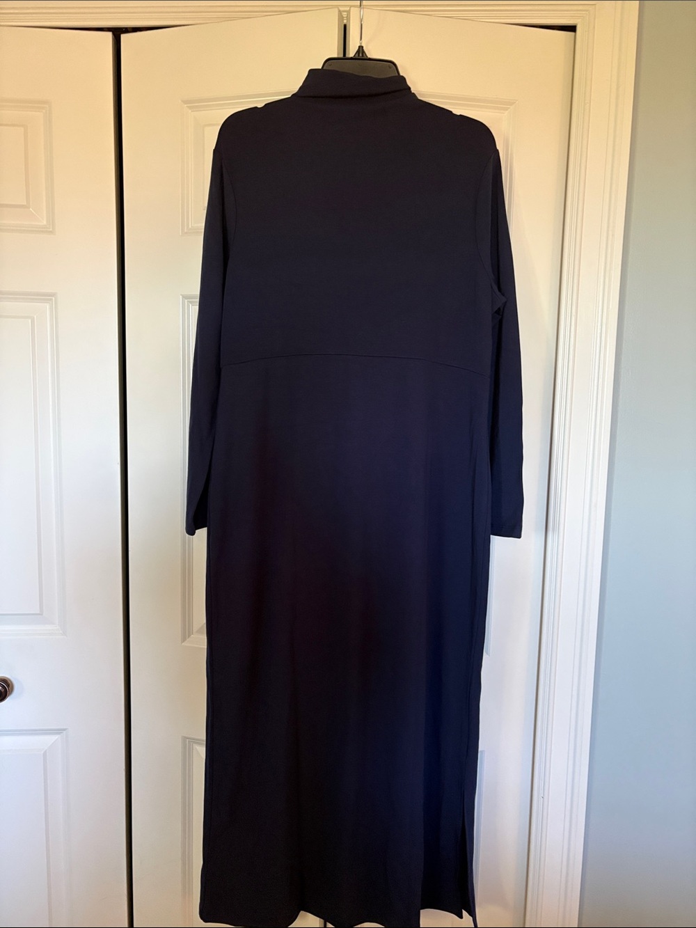 Women with Control Navy Long Sleeve Maxi Dress